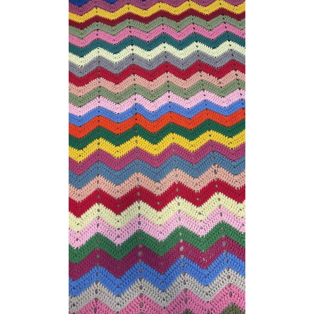Crotchet Afghan In A Chevron Pattern